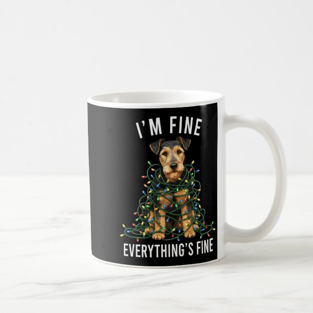 Caneca De Café Welerrier Christmas I'm Fine Everything Is Fine Pr (Direita)