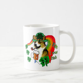 Caneca De Café Welsh Corgi Dia de São Patrício