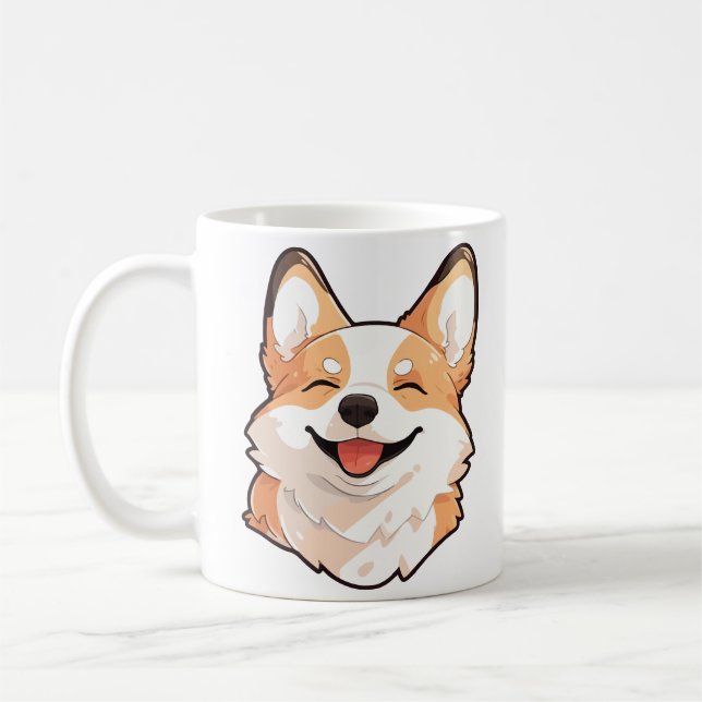 Caneca De Café Welsh Corgi dog (Esquerda)