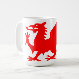 Caneca De Café Welsh Dragon Flag, Wales Dragon Flag, Inglaterra