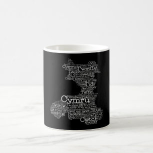 Caneca De Café Welsh Slang Word Art Map Coffee Mug