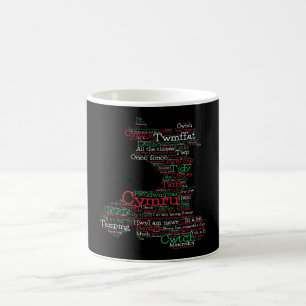 Caneca De Café Welsh Slang Word Art Map Coffee Mug