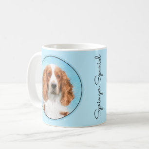 Caneca De Café Welsh Springer Spaniel Painting - Arte Original de