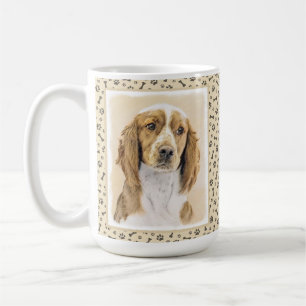 Caneca De Café Welsh Springer Spaniel Painting - Arte Original De