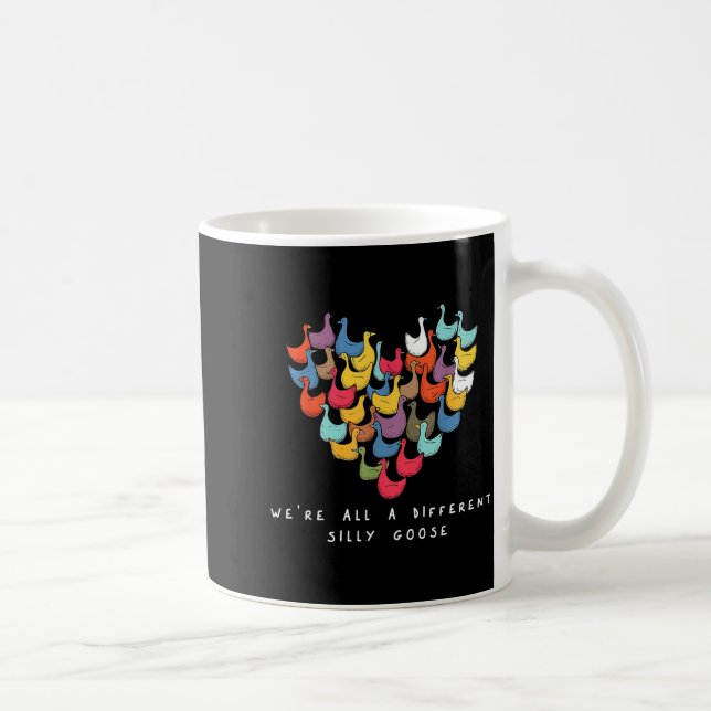 Caneca De Café Were All A Different Silly Goose Heart Inclusive E (Direita)