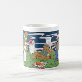 Caneca De Café Werewolves Having Pizza Mug