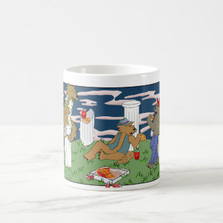 Caneca De Café Werewolves Having Pizza Mug