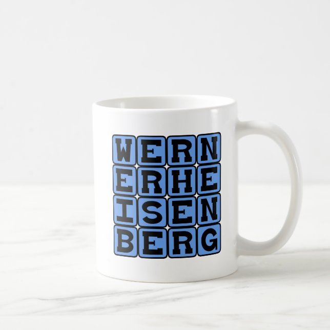 Caneca De Café Werner Heisenberg, princípio da incerteza (Direita)