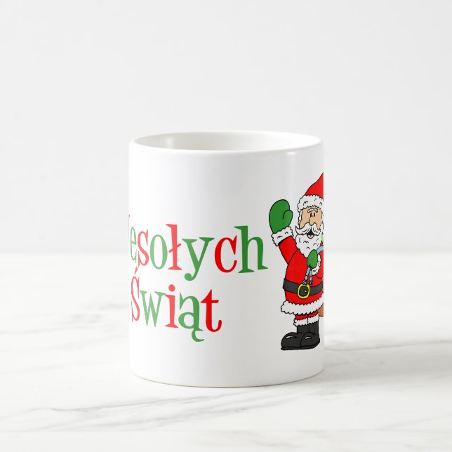 Caneca De Café Wesolych Nadou Feliz Natal Em Polonês (Centro)