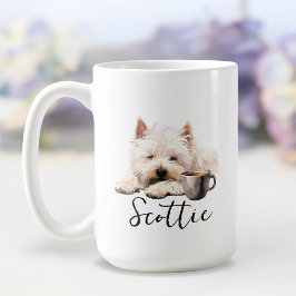 Caneca De Café West Highland Terrier e café com atitude