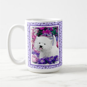 Caneca De Café West Highland White Terrier Pintando Arte Canina