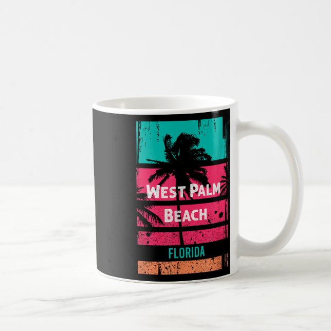 Caneca De Café West Palm Beach Souvenir - Lembrete da Flórida (Direita)
