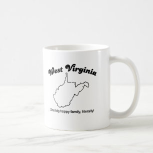 Caneca De Café West Virginia - uma família grande literalmente