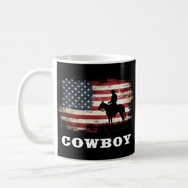 Caneca De Café Western Country Men Rodeo Southern Retro Cowboy (Esquerda)