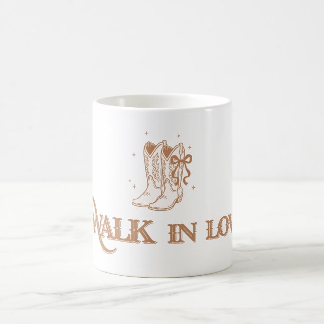 Caneca De Café Western Cowgirl Boots walk in love (Centro)