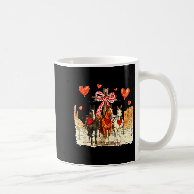Caneca De Café Western Horse Valentine Funny Western Valentines D (Direita)