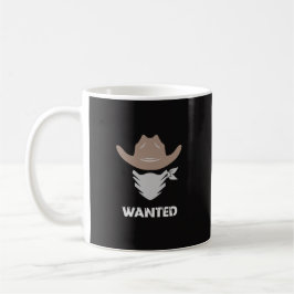 Caneca De Café Western Outlaw Cowboy Wanted