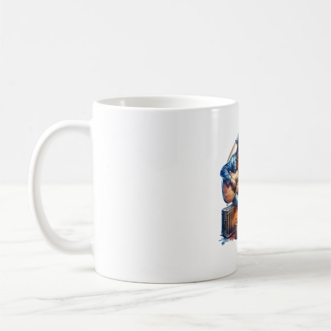 Caneca De Café ✨Western Vibes – Cowboy Playing Guitar Design for  (Esquerda)