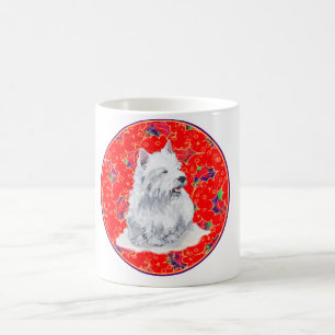 Caneca De Café Westie Aqui Vem Papai Noel
