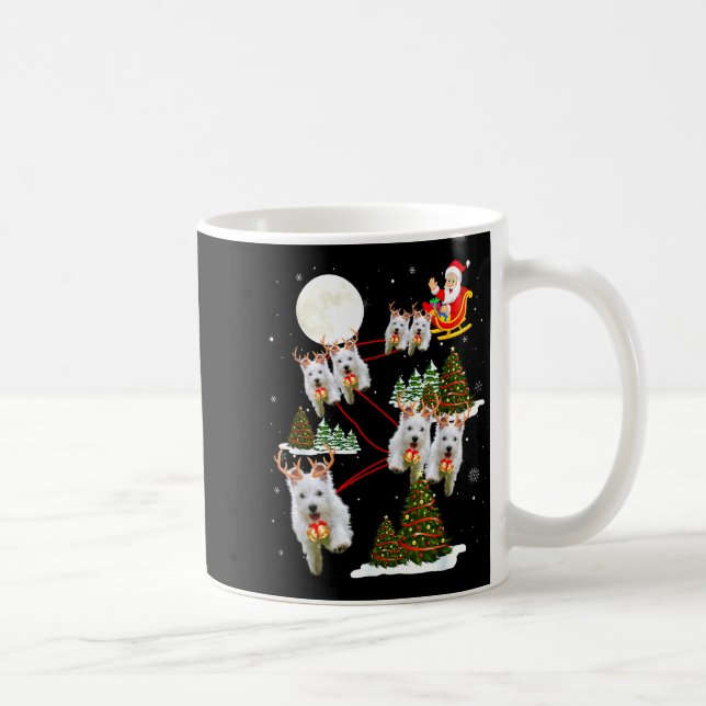 Caneca De Café Westie Christmas Tree Westie Santa Hat Lights Xmas (Direita)