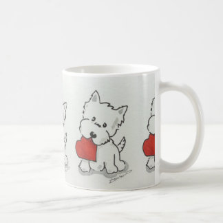 Caneca De Café Westie com coração