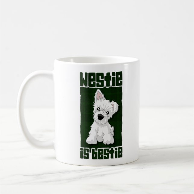 Caneca De Café Westie é Bestie (Esquerda)