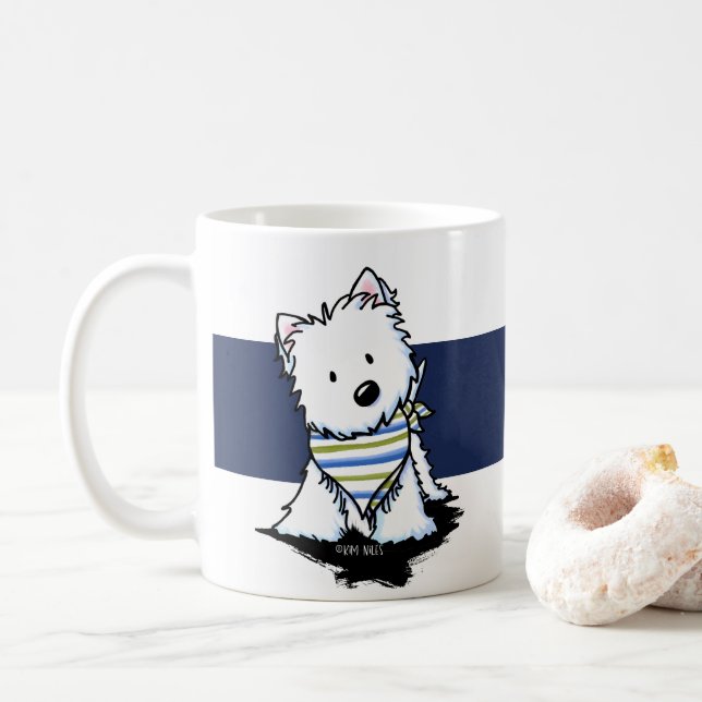 Caneca De Café Westie NMaritime KiniArt Mug (Com Donut)