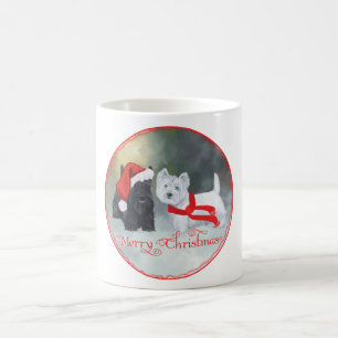 Caneca De Café Westie Scottie Christmas
