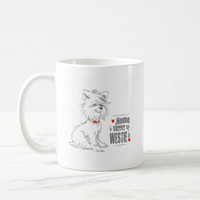 Caneca de café Westie Terrier (Esquerda)