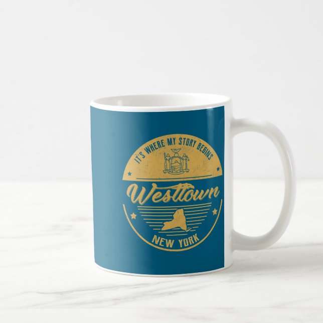 Caneca De Café Westtown New York Its Where My Story Begins  (Direita)