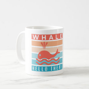 Caneca De Café Whale Hello Ali - Engraçado trevo de baleia