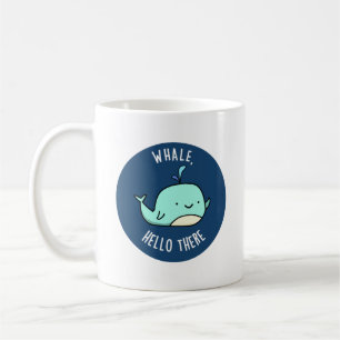 Caneca De Café Whale Hello Ali Engraçado Whale Pun