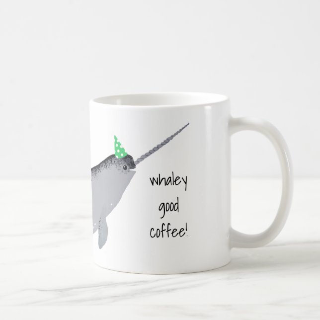Caneca De Café Whaley Good Café Texto Narcwhale (Direita)