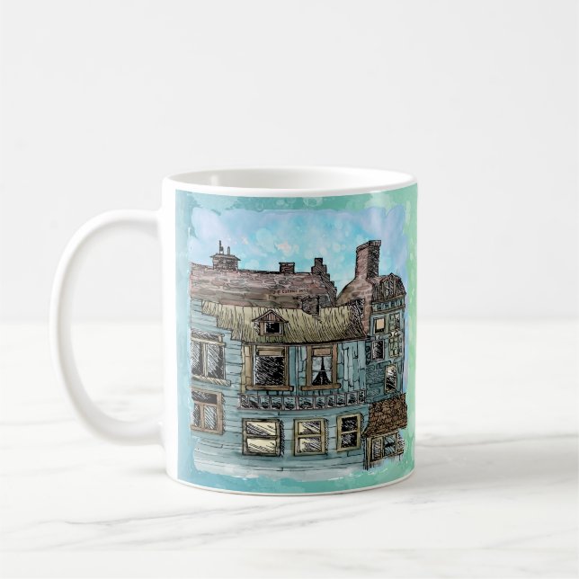 Caneca De Café Wharf Scene 2 mug (Esquerda)