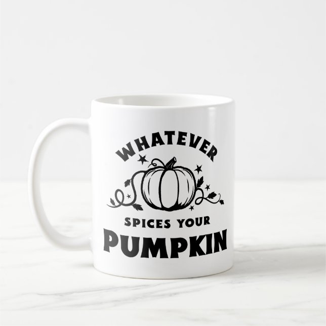 Caneca De Café Whatever Spices Your Pumpkin – Fall Classic Mug (Esquerda)