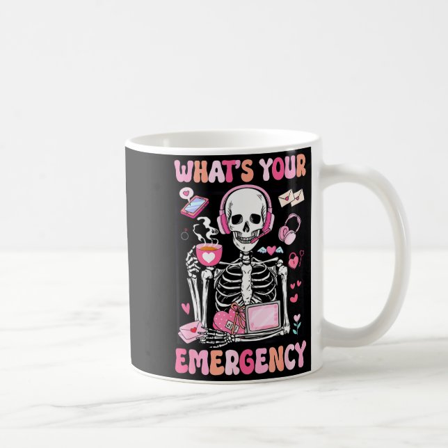 Caneca De Café What's Your Emergency Valentines Day 911 Dispatche (Direita)