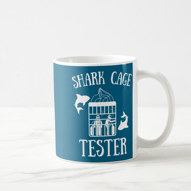 Caneca De Café Wheelchair Handicap Humor Handicapped Shark Cage T (Direita)