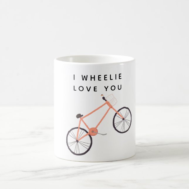 Caneca De Café Wheelie Te Ama Bicicleta (Centro)