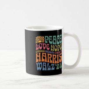 Caneca De Café Wheimer 2024 Peace Love Hope Kindness Bonness Div