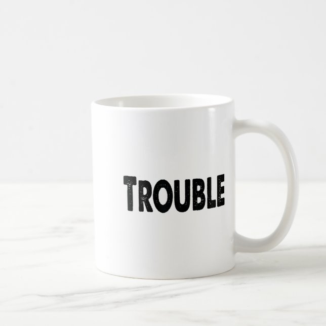 Caneca De Café Where I Go Trouble Follows – Funny Matching Couple (Direita)