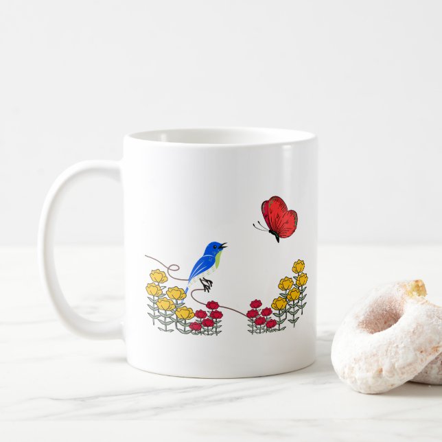 Caneca De Café Where Spring Meets Me (Com Donut)
