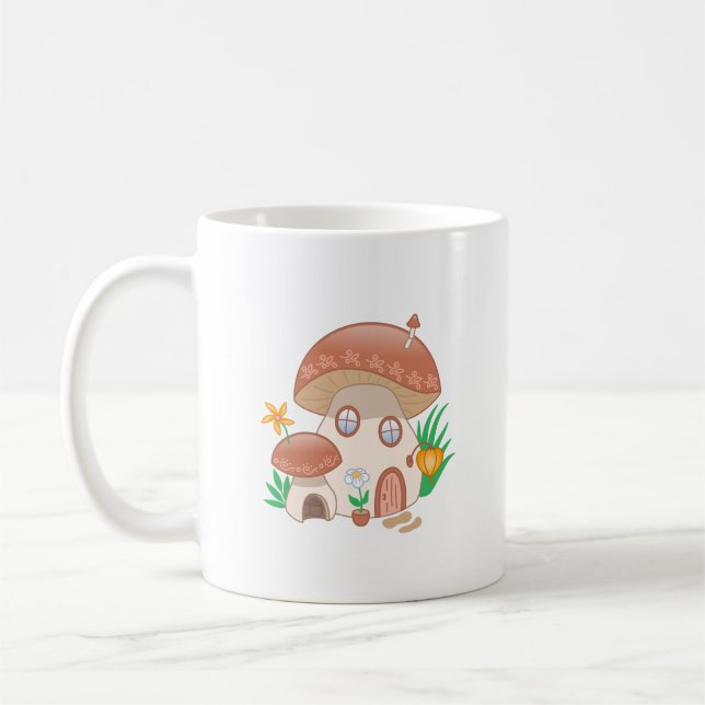 Caneca De Café Whimsic Fairy Mushroom House (Esquerda)