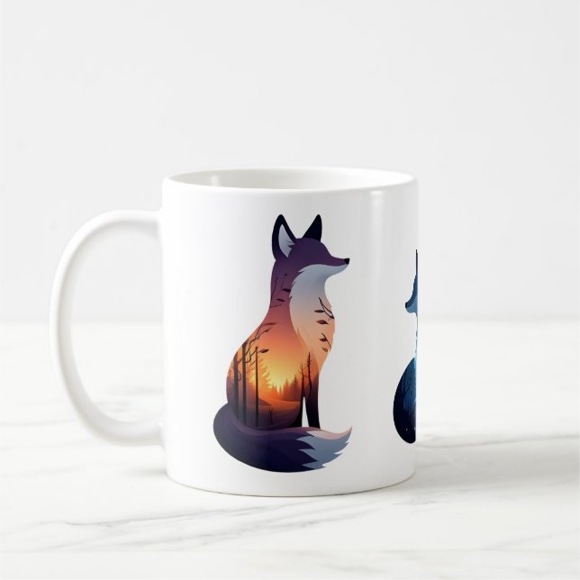 Caneca De Café Whimsic Fox Cerâmica (Esquerda)