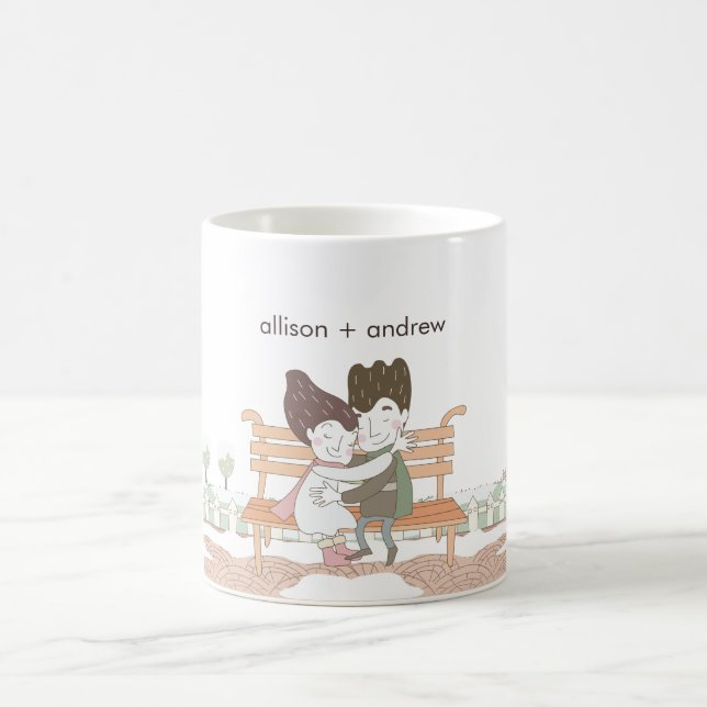 Caneca De Café Whimsic Winter Lovebird Mug (Centro)