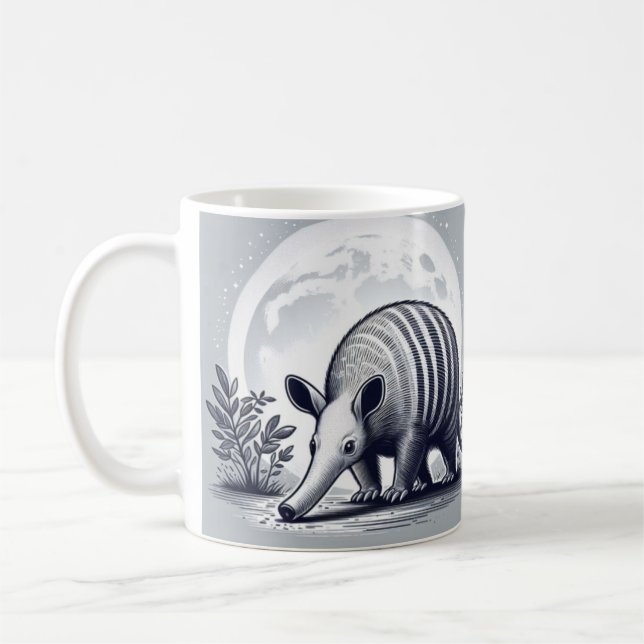 Caneca De Café Whimsical Aardvark Mug para Amantes de os animais (Esquerda)