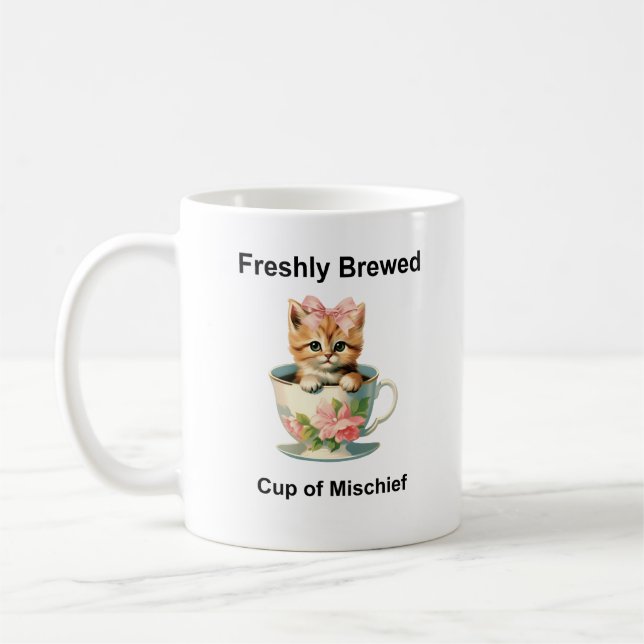 Caneca De Café Whimsical Cat (Esquerda)