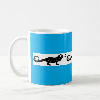 Caneca De Café Whimsical Chameleon Design Turquoise Coffee Cup