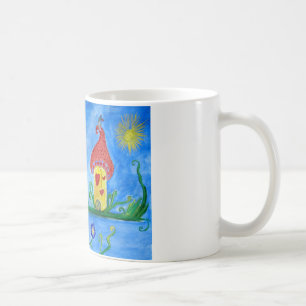 Caneca De Café Whimsical Child Illustration Classic White Mug