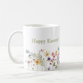 Caneca De Café Whimsical Colorful Wildflower Bloom Spring Easter