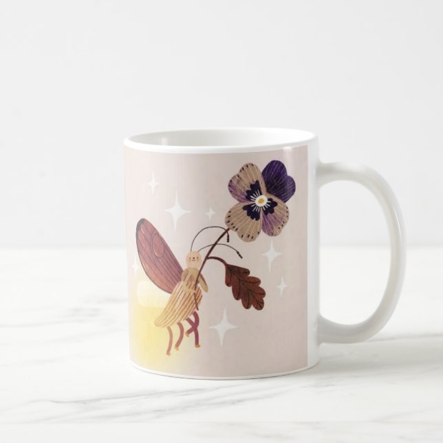 Caneca De Café Whimsical Firefly Fairy Mug (Direita)